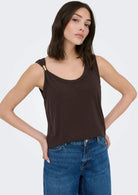 Jacqueline De Yong Top Donna Uffa Marrone 15369973 Chicory Coffee JACQUELINE DE YONG 