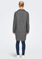 Only Cappotto Donna Sedona Grigio Scuro 15321862 Dark Grey Melange ONLY 