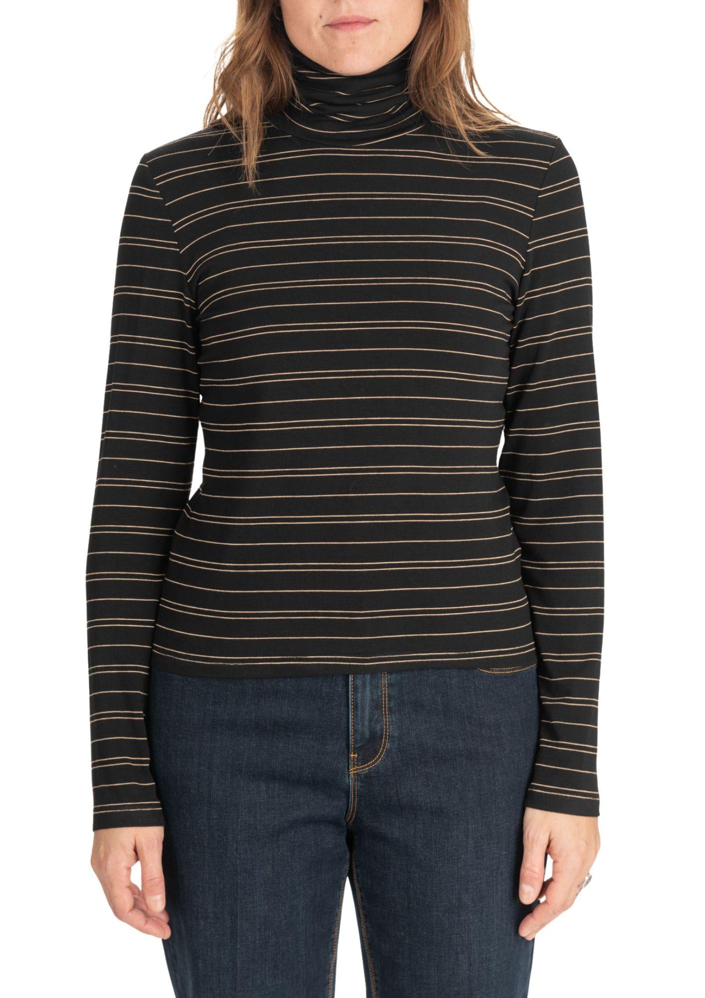 Diana Gallesi Maglia Donna Nero e Cammello G044R000642N 1 DIANA GALLESI 