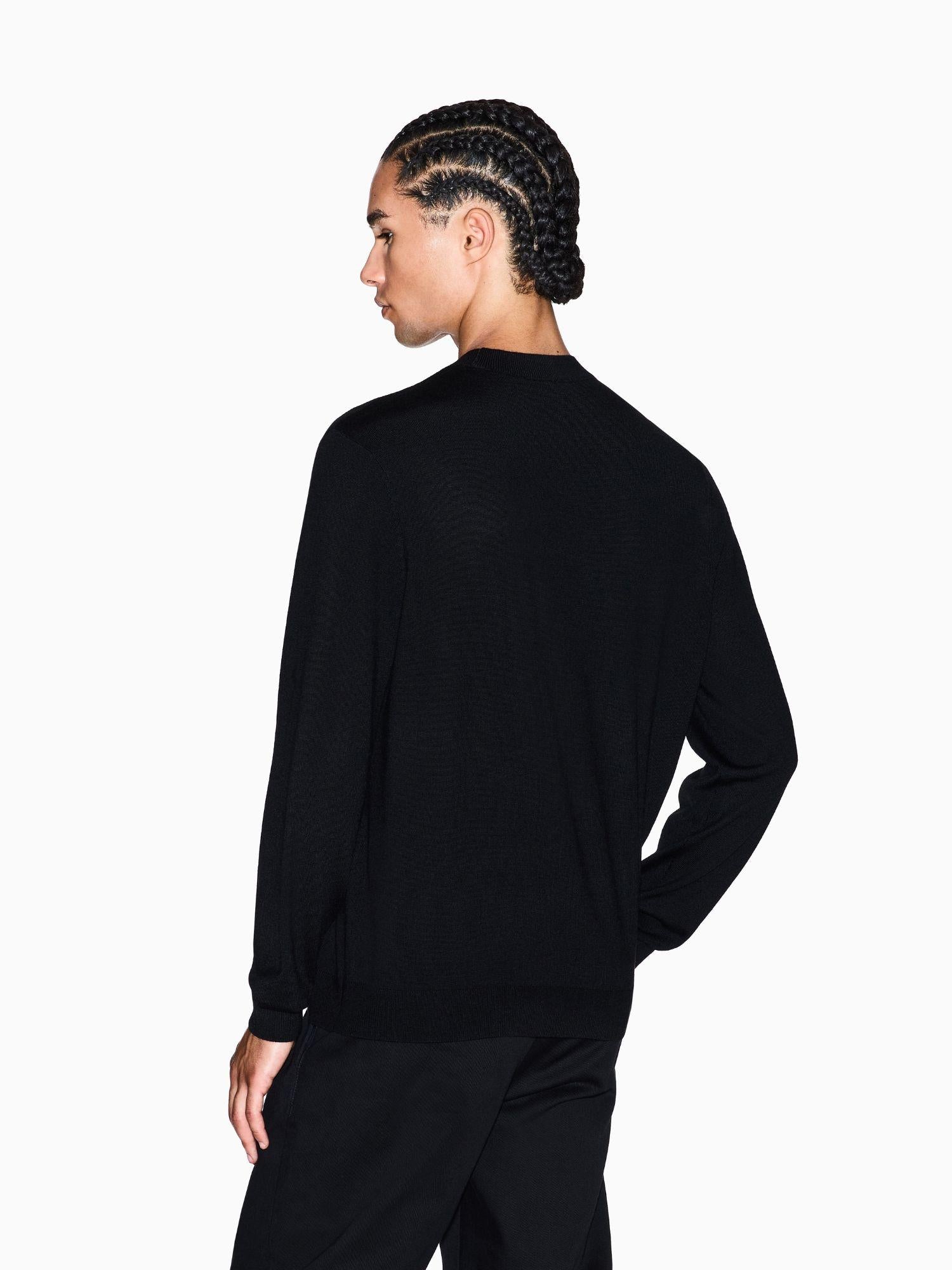 Armani Exchange Maglione girocollo con patch Uomo Nero XM001329 AF11982 UC001 ARMANI EXCHANGE 