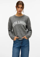 Vero Moda Pullover Donna Amoremio Grigio 10331278 Medium Grey Melange VERO MODA 