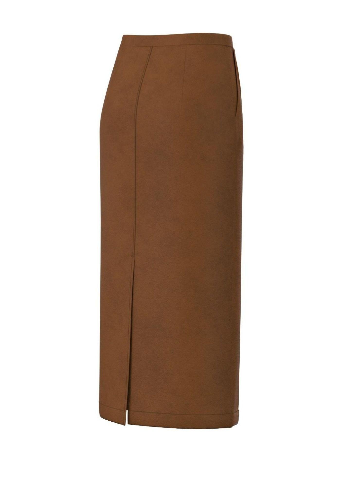 Emme Marella Gonna Donna Dritto Cioccolato 2525776011200 004 EMME MARELLA 