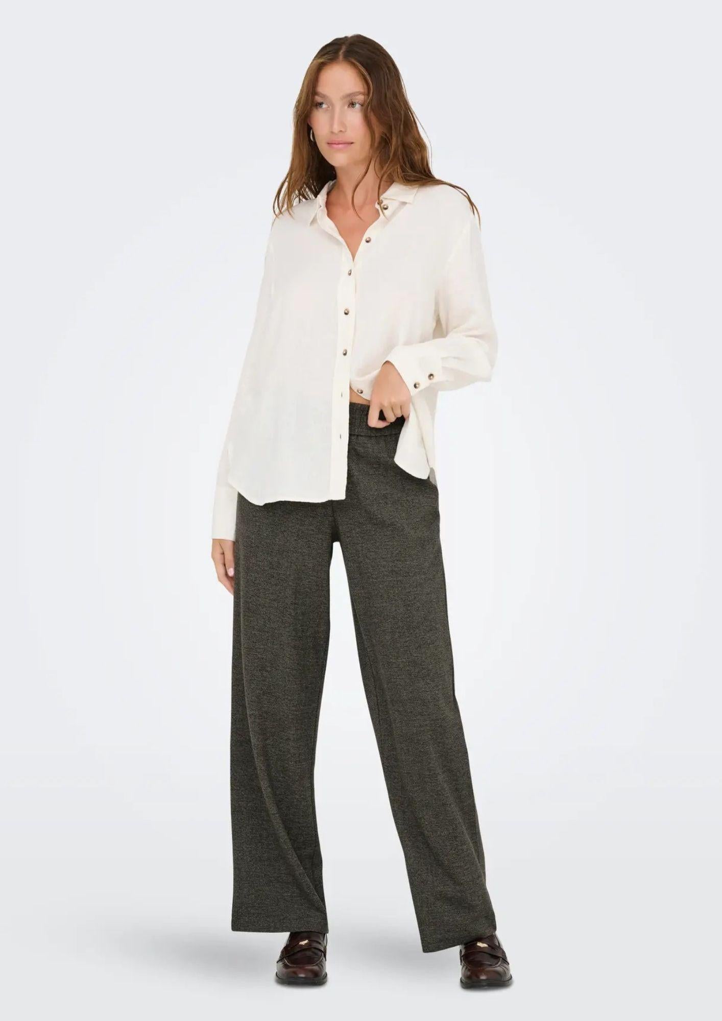 Pantalone Donna Only Onldel Nero 15348522 Black W WHITE ONLY 