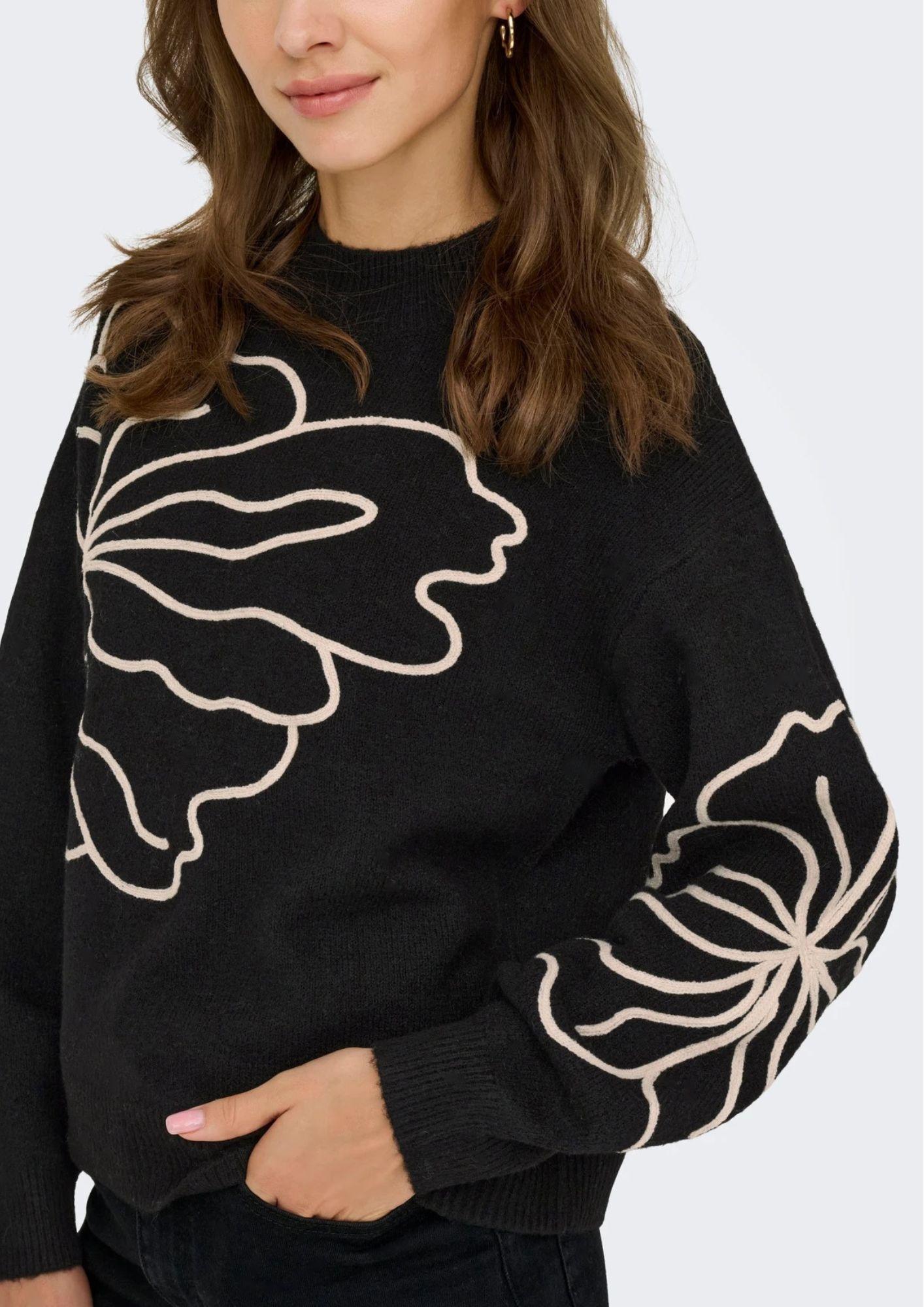 Jacqueline De Yong Pullover Donna Jella Nera 15344518 Black W. CEMENT JACQUELINE DE YONG 