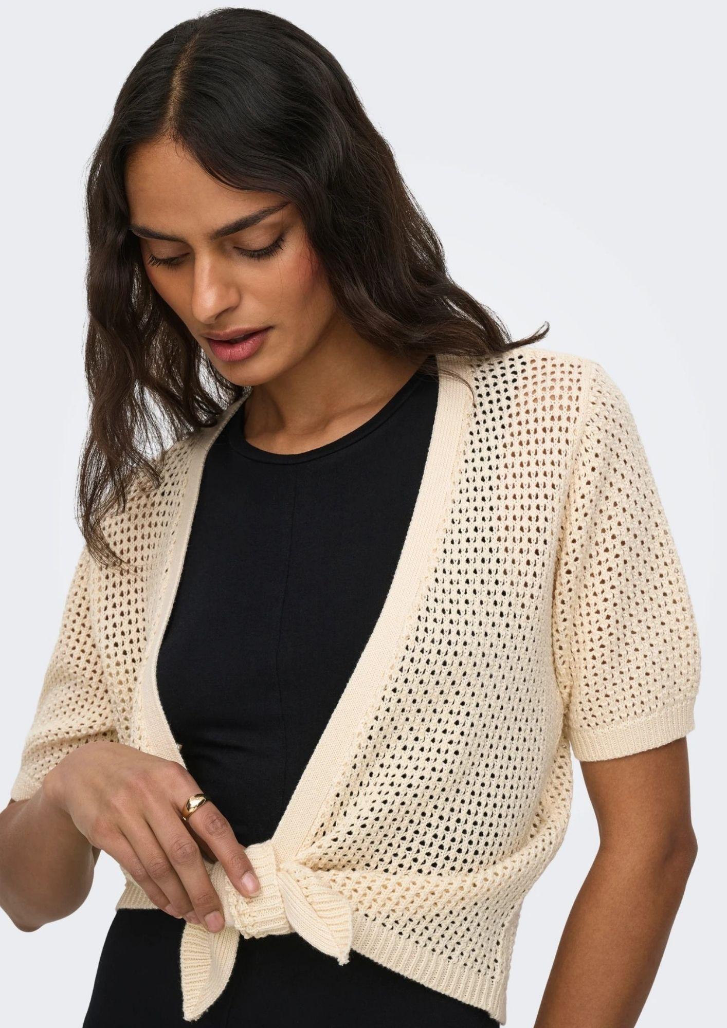 Jacqueline De Yong Cardigan Donna Grigio Betulla<BR/> 15288629 Birch JACQUELINE DE YONG 