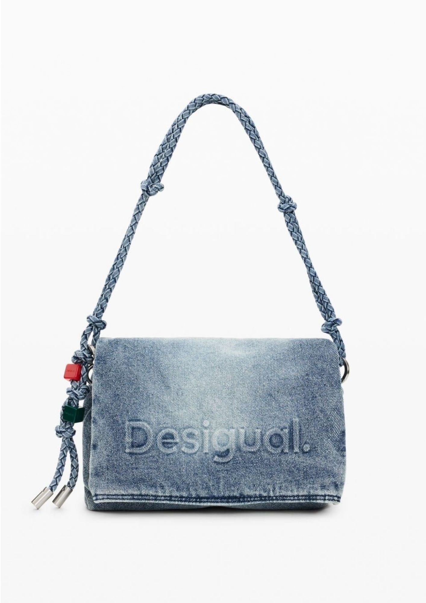 Desigual Borsa Donna Bag Half Logo Denim Venecia 4.0 Denim Chiaro 26SAXD28 5005 DESIGUAL 