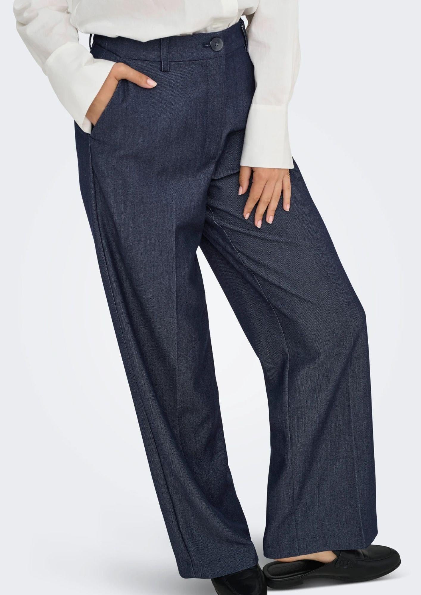 Jacqueline De Yong Pantalone Donna Anthony Blu Denim 15358635 Dark Blue Denim JACQUELINE DE YONG 