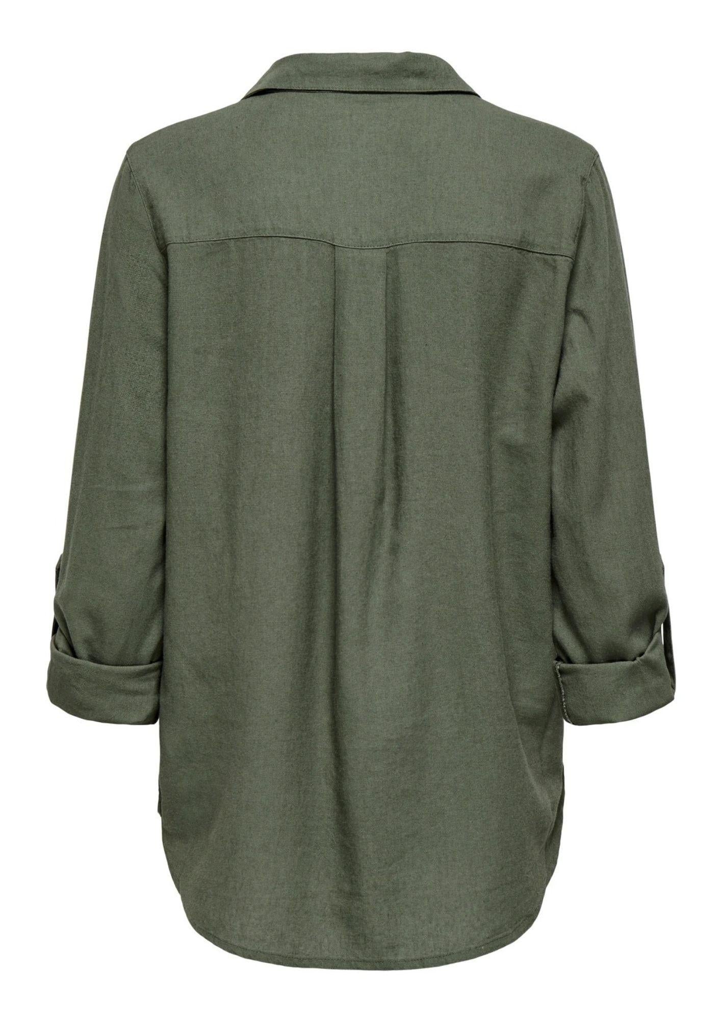 Only Camicia Donna Goa Verde Oliva 15363991 Smokey Olive ONLY 
