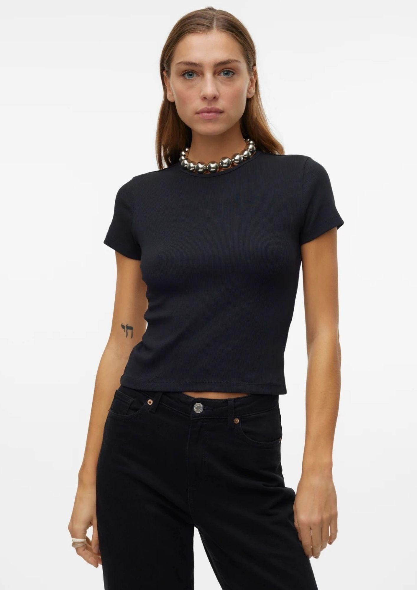 Vero Moda T-Shirt Donna Chloe Nera 10306894 Black VERO MODA 