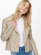 Only Giubbino Donna Gemma Beige 15153079 Silver Lining ONLY 