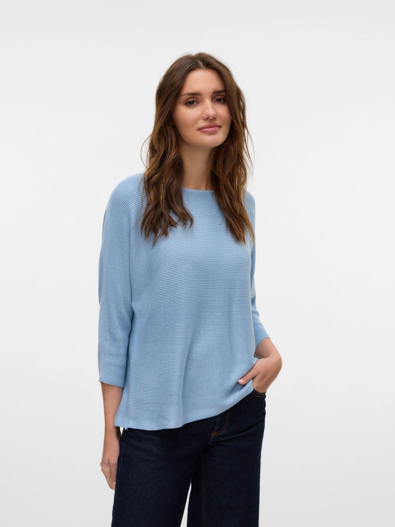 Vero Moda Maglione Donna Cashmere Blue VMNora 10281013 Cashmere Blue VERO MODA 