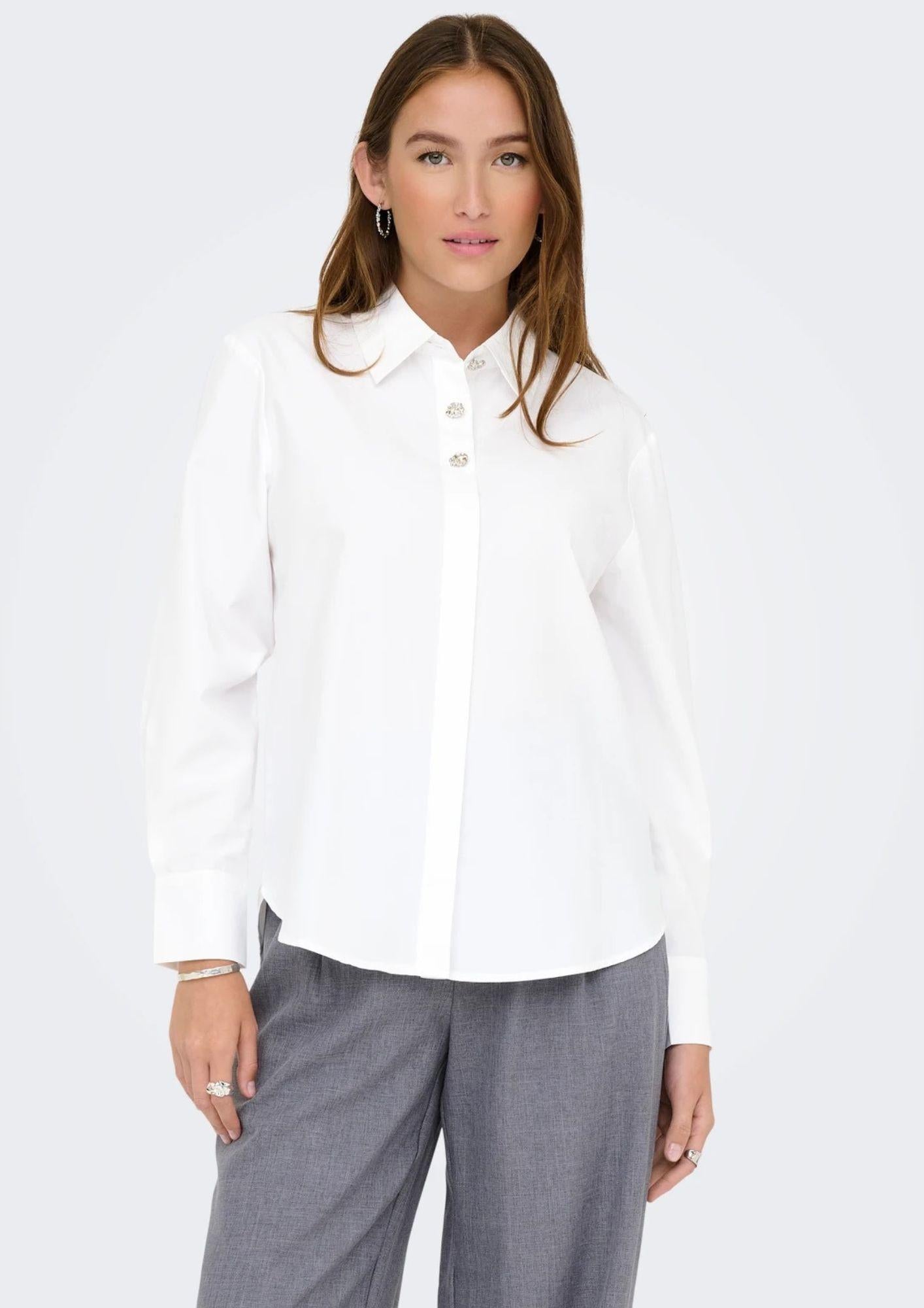 Jacqueline De Yong Camicia Donna Soho Bianca 15357430 White JACQUELINE DE YONG 
