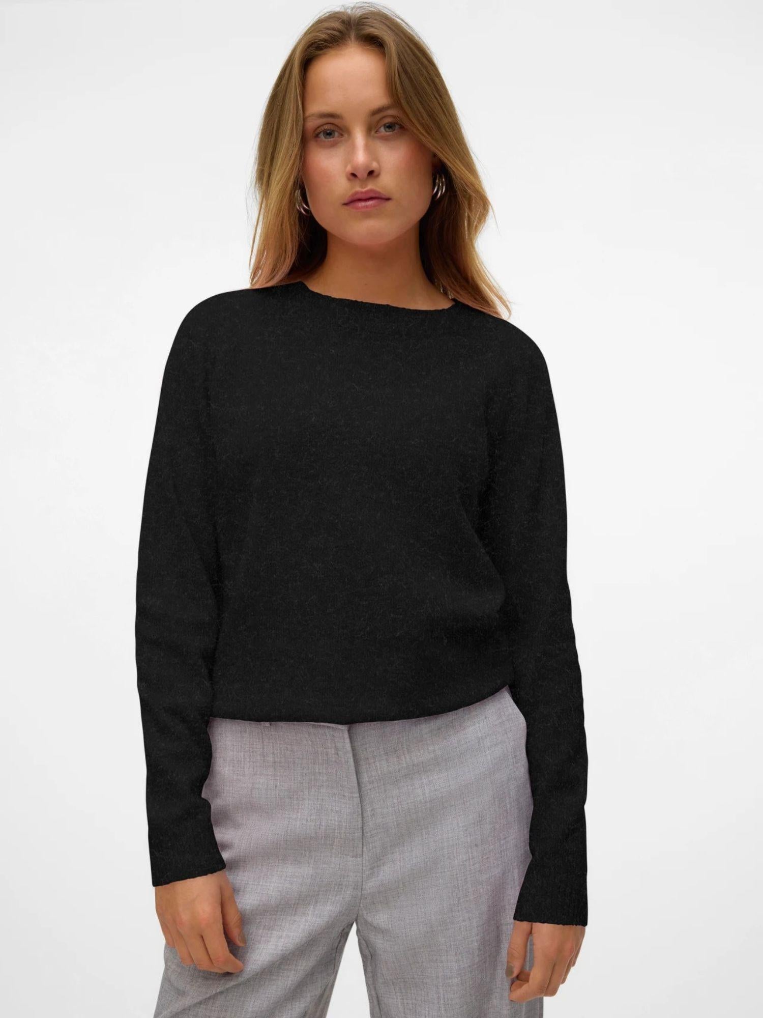 Vero Moda Maglia Donna Doffy Nero 10201022 Black MELANGE VERO MODA 