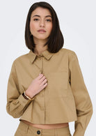 Jacqueline De Yong Camicia Donna Mio Marrone 15363677 Tigers Eye JACQUELINE DE YONG 