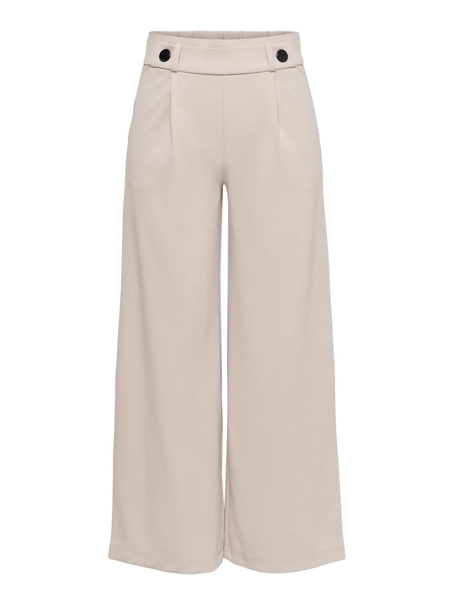 Jacqueline De Yong Pantaloni Donna Wide Fit Chateau Gray Jdygeggo 15208430 Chateau Gray BLACK BUTTONS JACQUELINE DE YONG 