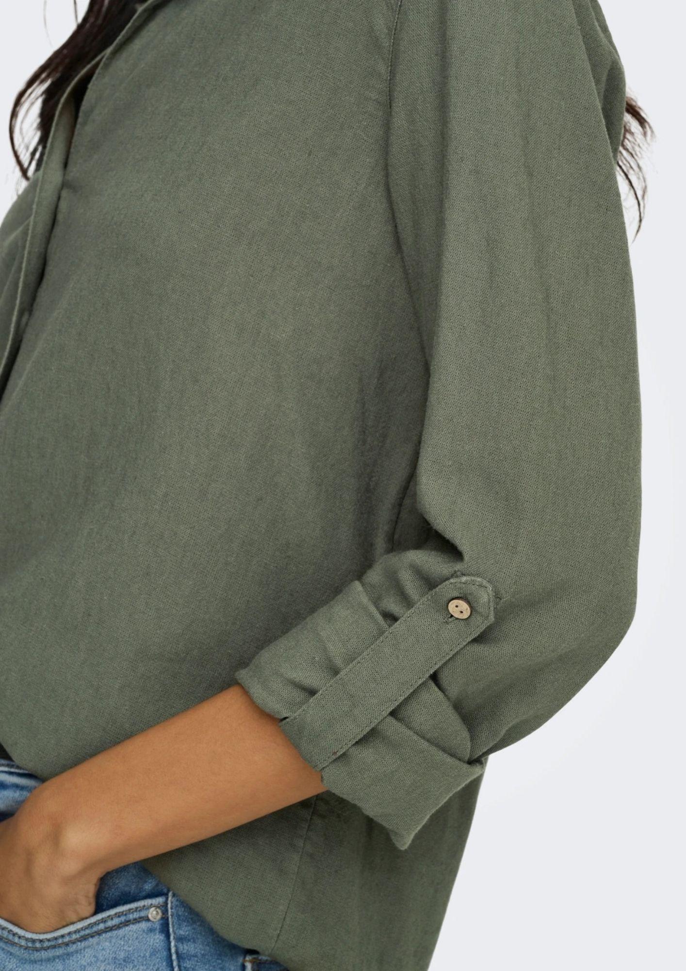 Only Camicia Donna Goa Verde Oliva 15363991 Smokey Olive ONLY 