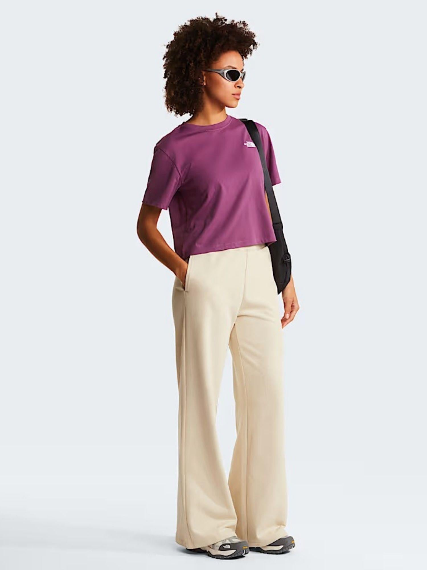 The North Face T-Shirt Donna Chroma Purple Evolution Simple Dome Cropped Relaxed NF0A8FDH G4Y THE NORTH FACE 