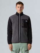 The North Face Giacca In Pile Uomo Yumiori Con Cerniera Integrale Grigio Antracite Nero Grigio Monumento NF0A883R WVO THE NORTH FACE 