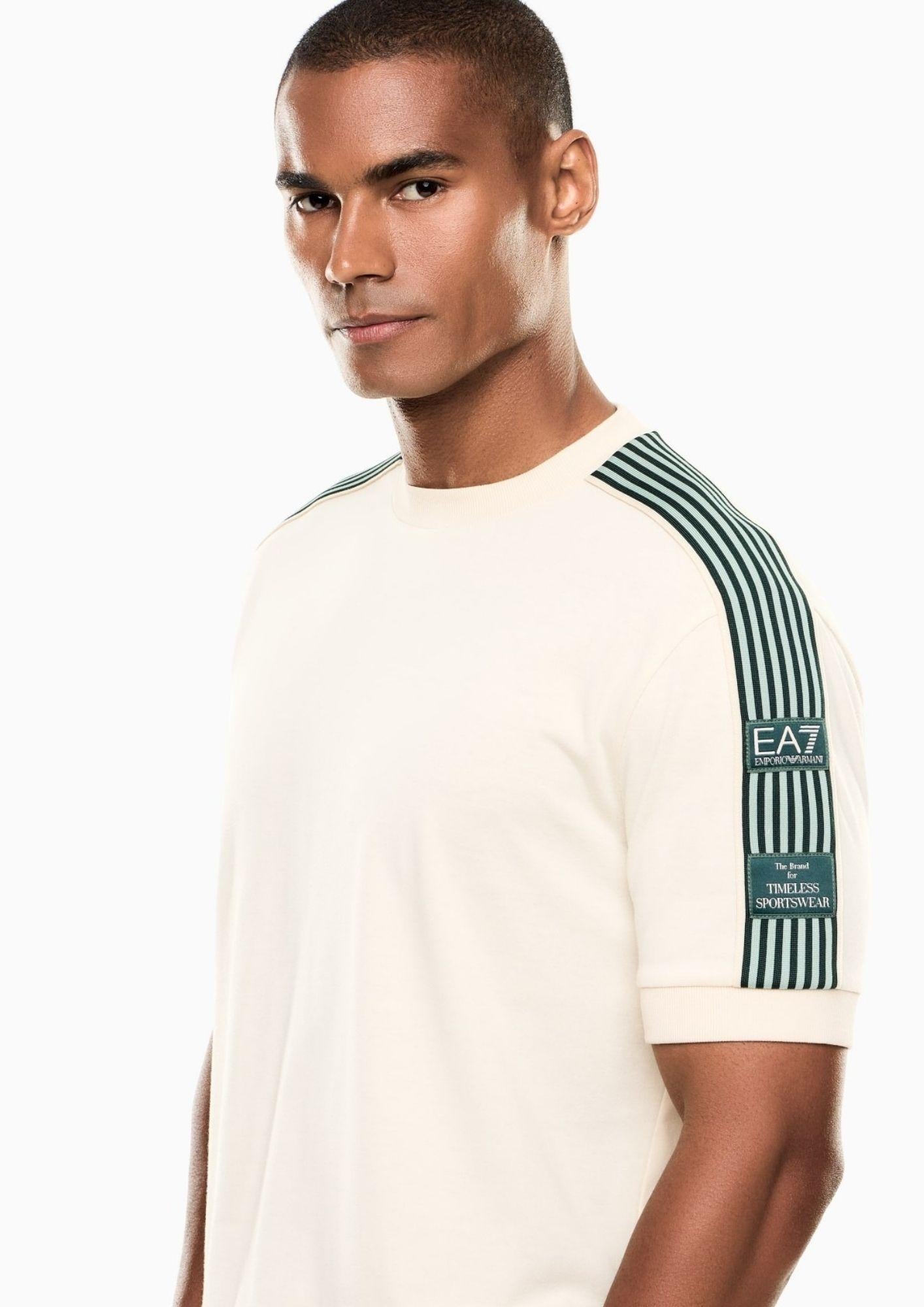 EA7 Emporio Armani T-Shirt Uomo Beige Chiaro 7M001507 AF16548 U1088 EA7 EMPORIO ARMANI 