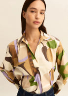 Emme Marella Blusa Donna Emmpontile Macro Sabbia 2615111221200 001 EMME MARELLA 