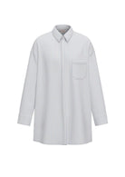 Emme Marella Camicia Donna Emmpappa Bianca Righe Azuurre 2615191011200 007 EMME MARELLA 