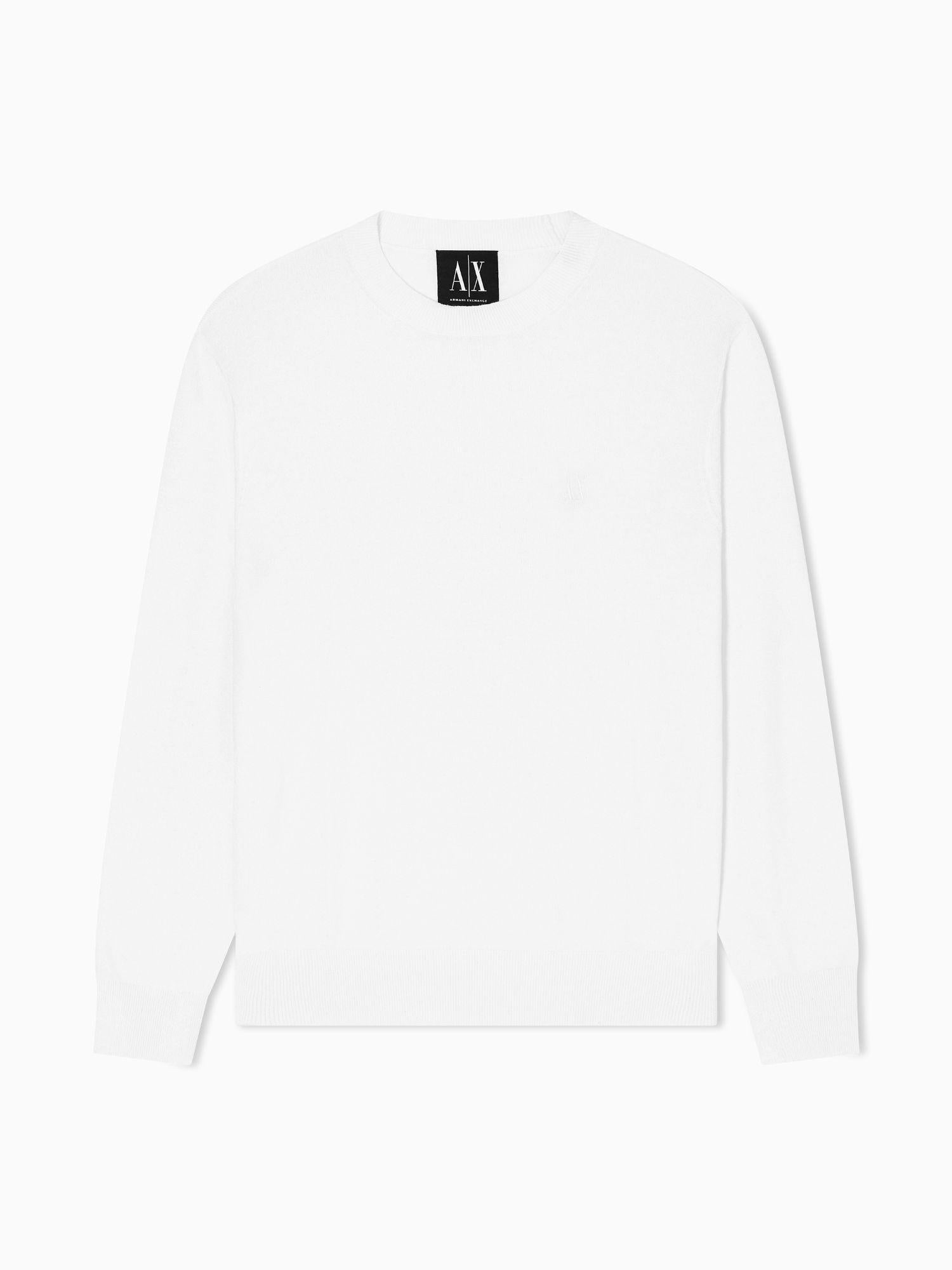 Armani Exchange Maglione girocollo in misto cotone Uomo Bianco XM000338 AF12291 U0009 ARMANI EXCHANGE 