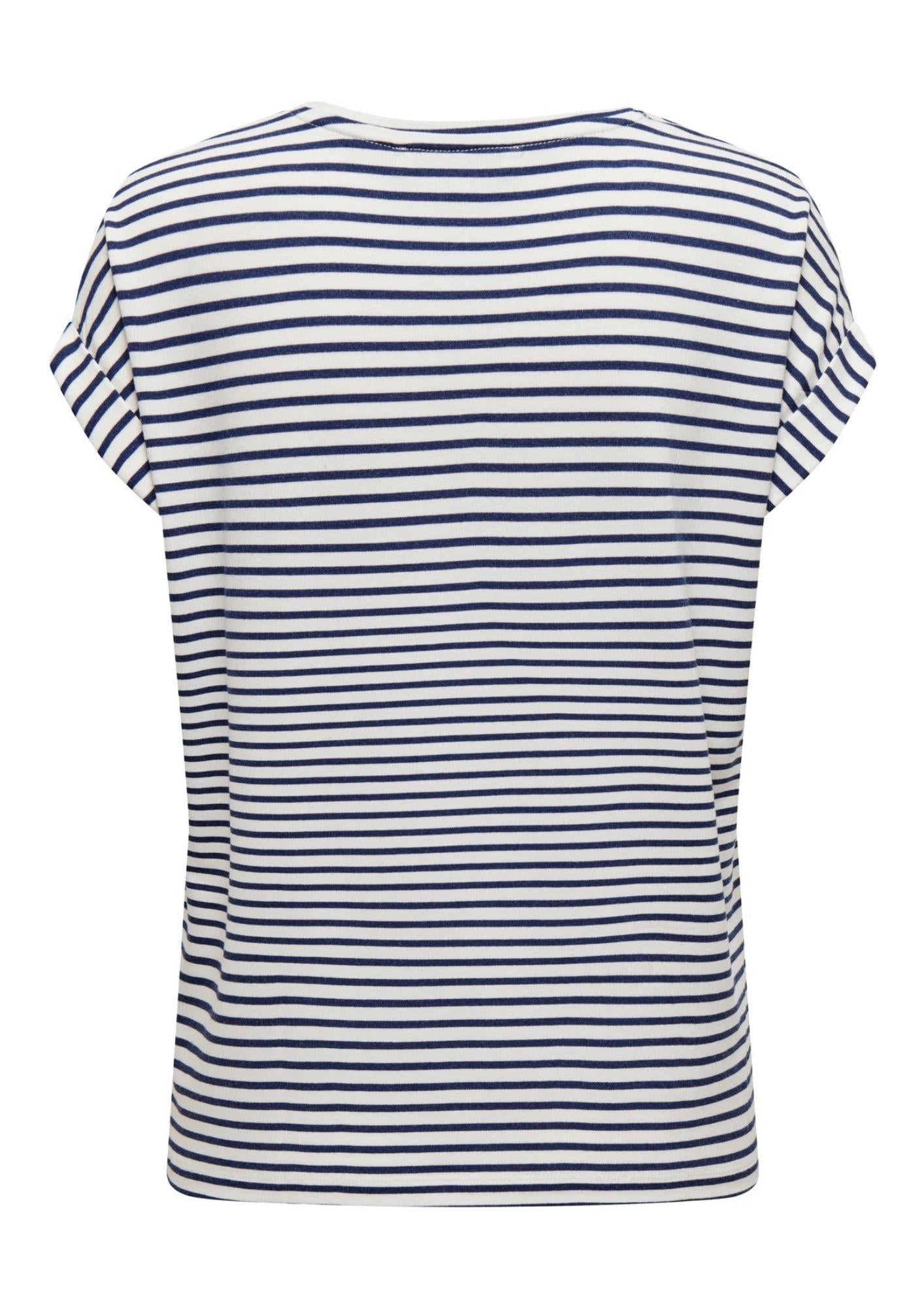 Only T-Shirt Donna Moster Bianca e Blu Naval Accademy 15206243 Naval Academy ONLY 