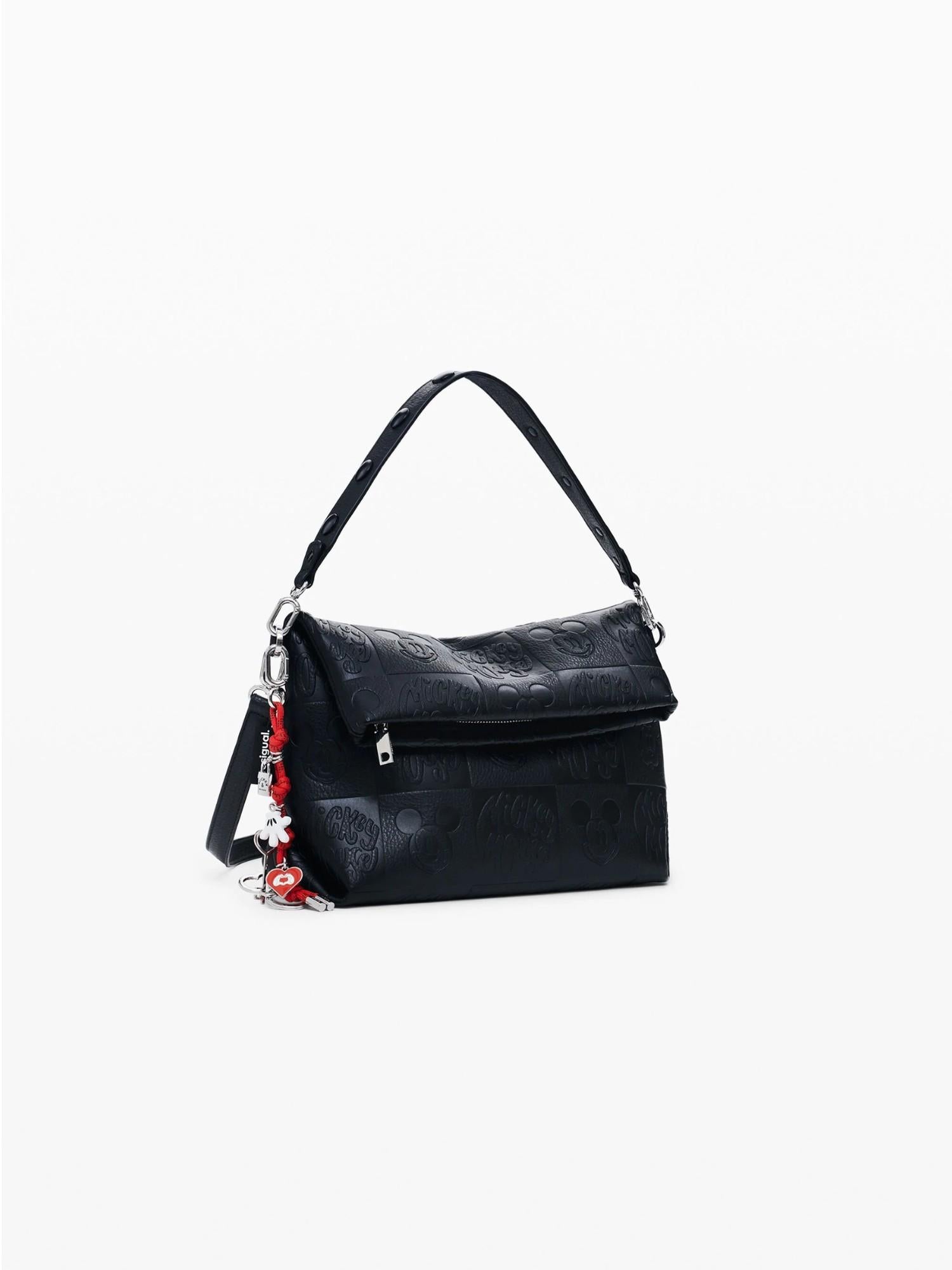 Desigual Borsa a tracolla effetto pelle Mickey media Donna Nero 25WAXP21 2000 DESIGUAL 