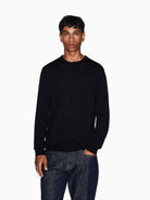 Armani Exchange Maglione girocollo in lana vergine Uomo Nero 8NZM3A ZM8AZ 1200 ARMANI EXCHANGE 