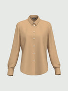 Emme Marella Camicia in raso martellato Fleres Donna Miele 2525116042200 003 EMME MARELLA 