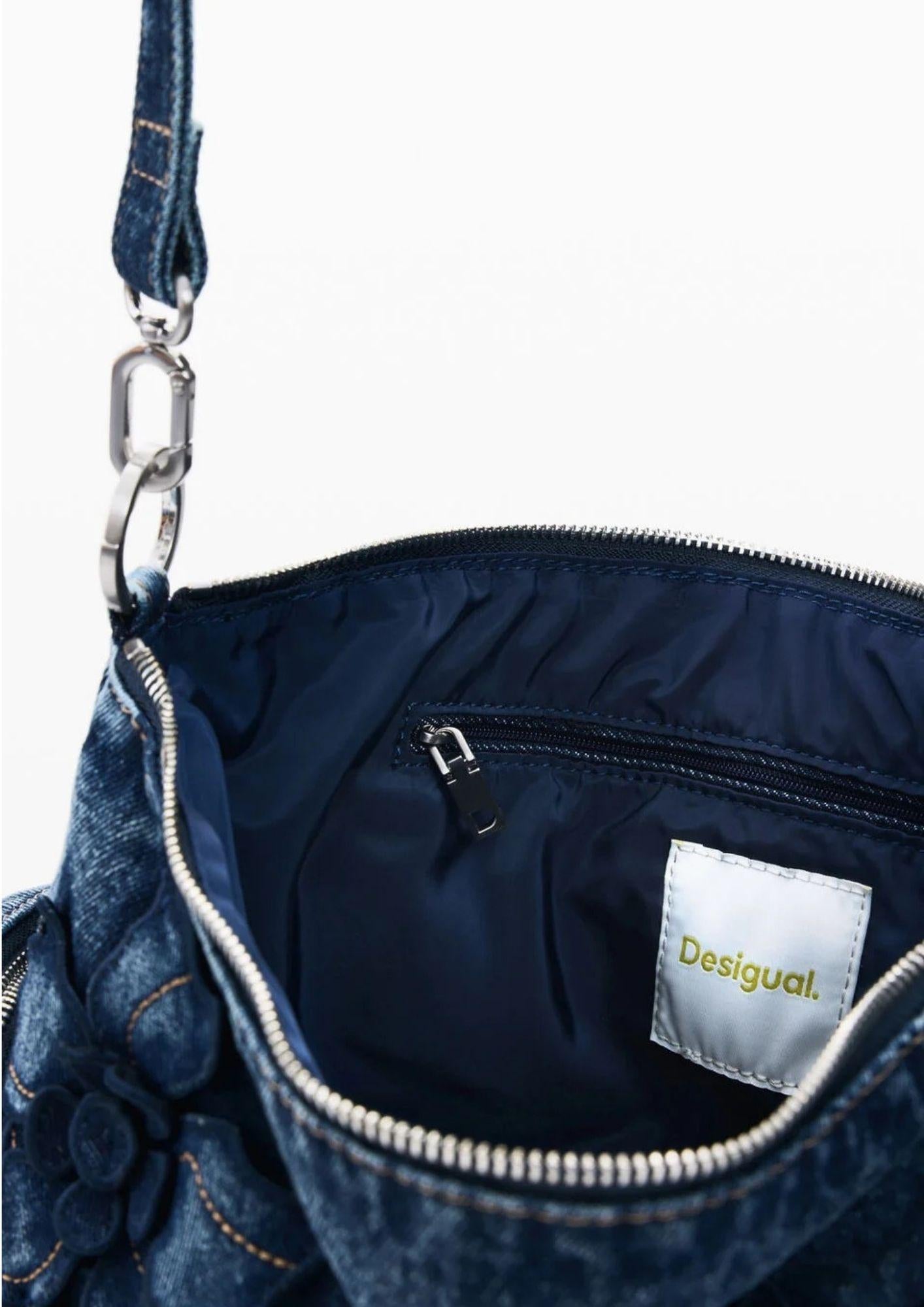 Desigual Borsa Donna Bag Curio Denim Banaba Misto Denim Chiaro Scuro 26SAXD21 5008 DESIGUAL 