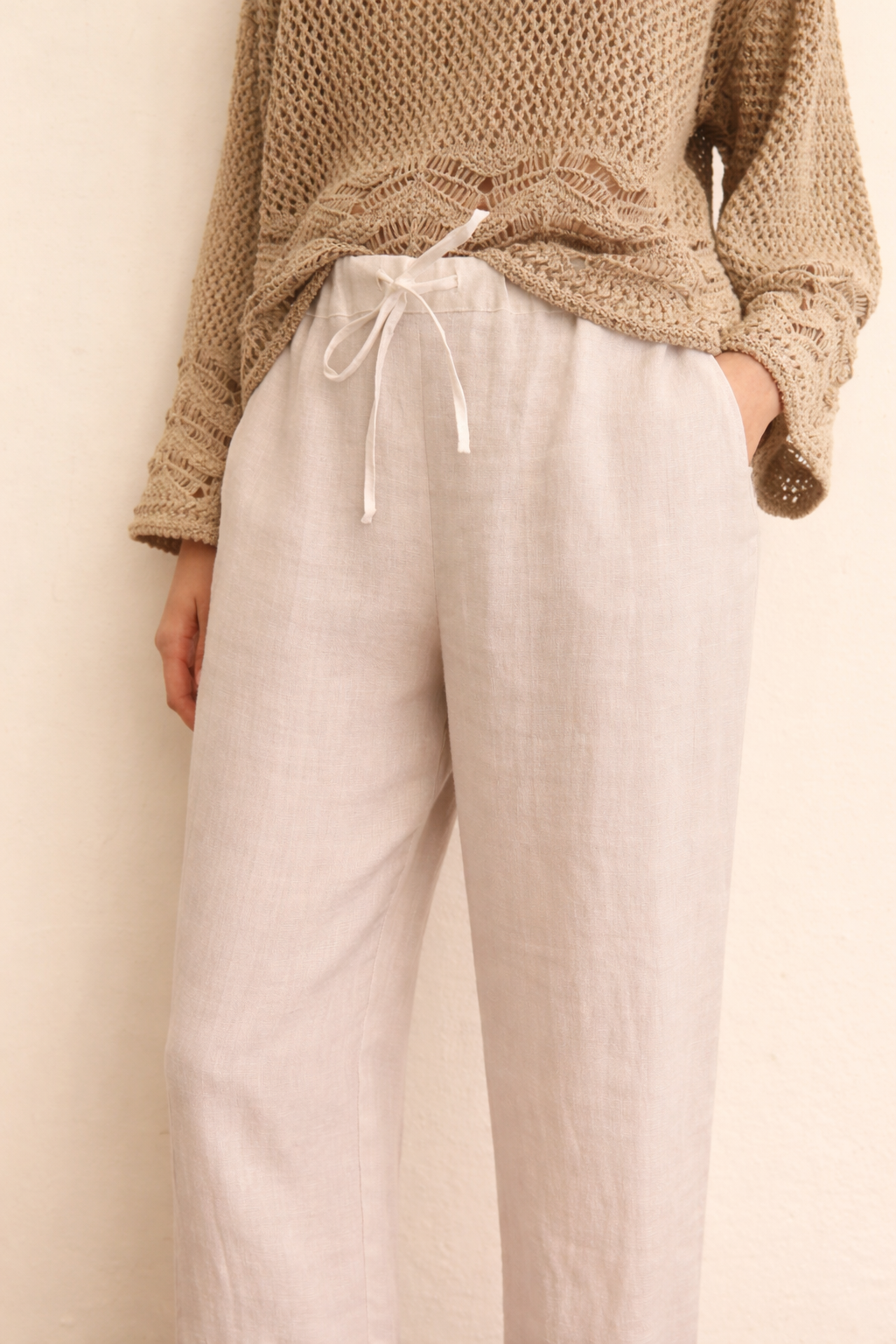 Emme Marella Pantalone Donna Emmsauna Ecru 2615131232200 004 EMME MARELLA 