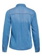Vila Camicia di Jeans Donna Medium Blue Vibista 14033008 Medium Blue Denim CLEAN VILA 