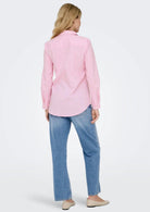Jacqueline De Yong Camicia Donna Mio Rosa Righe Bianche 15149877 Shocking Pink JACQUELINE DE YONG 