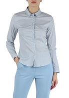 Emme Marella Camicia Donna Racer Azzurra a righe 2515111011200 006 EMME MARELLA 