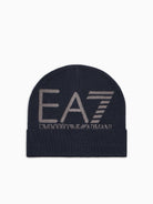 EA7 Emporio Armani Beanie Visibility con maxi logo EA7 Blu 7X000006 AF11994 MB015 EA7 EMPORIO ARMANI 