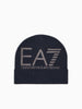 EA7 Emporio Armani Beanie Visibility con maxi logo EA7 Blu