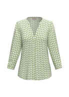 Emme Marella Camicia Donna Emmranch Bianco Burro e Verde 2615111231200 005 EMME MARELLA 