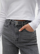 Vero Moda VMTESSA Vita alta Wide Fit Jeans Donna Medium Grey Denim 10287304 Medium Grey Denim VERO MODA 
