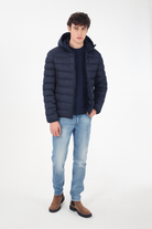 Giubbino Uomo Trapuntato Con Cappuccio Blu J876 QG00 0713 YES ZEE 