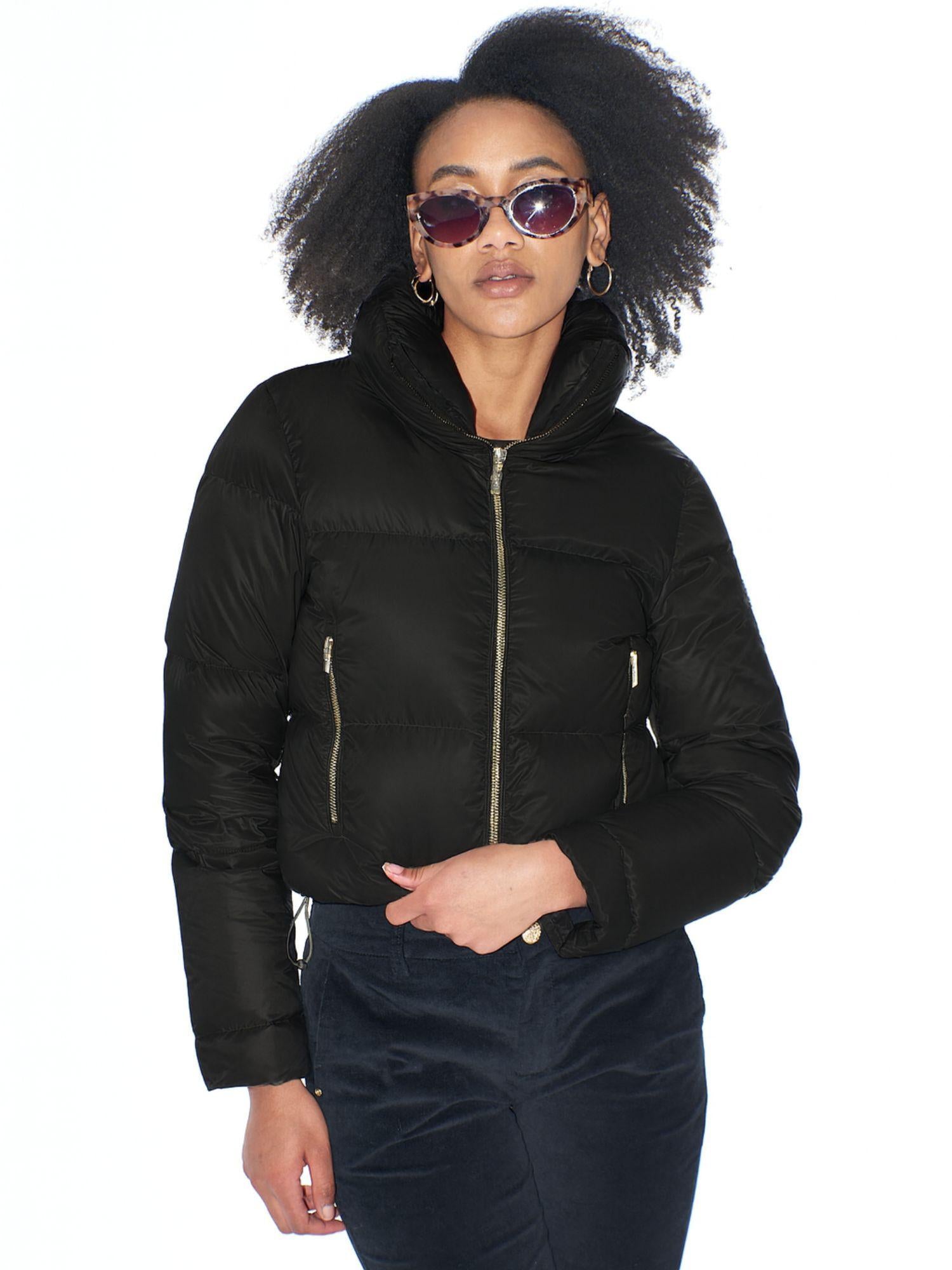 Yes Zee Giubbino Cropped Donna Nero J059 O100 0801 YES ZEE 