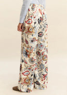 Emme Marella Pantalone Donna Emmbaobab BIanco Lana Fantasia Floreale 2615131241200 012 EMME MARELLA 