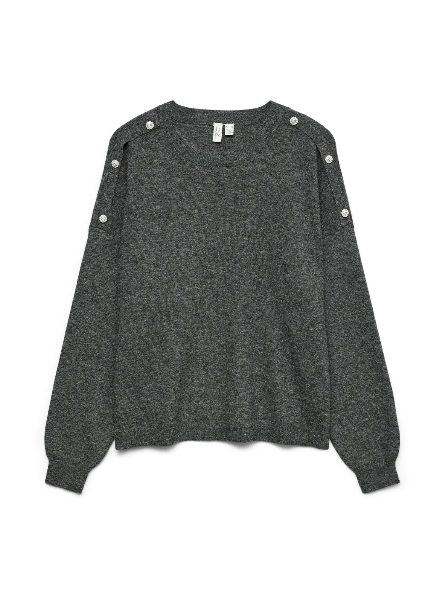 Vero Moda VMJOYA Maglione Donna Dark Grey Melange 10335276 Dark Grey Melange VERO MODA 
