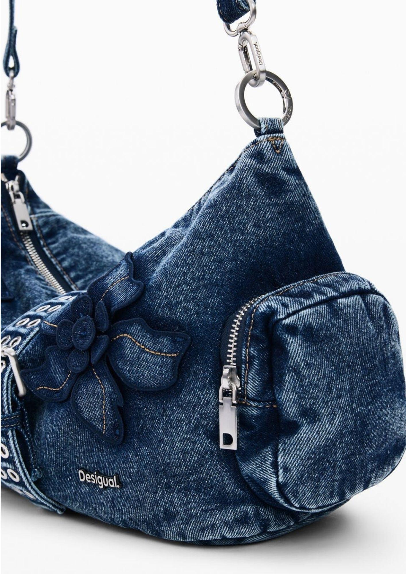 Desigual Borsa Donna Bag Curio Denim Banaba Misto Denim Chiaro Scuro 26SAXD21 5008 DESIGUAL 