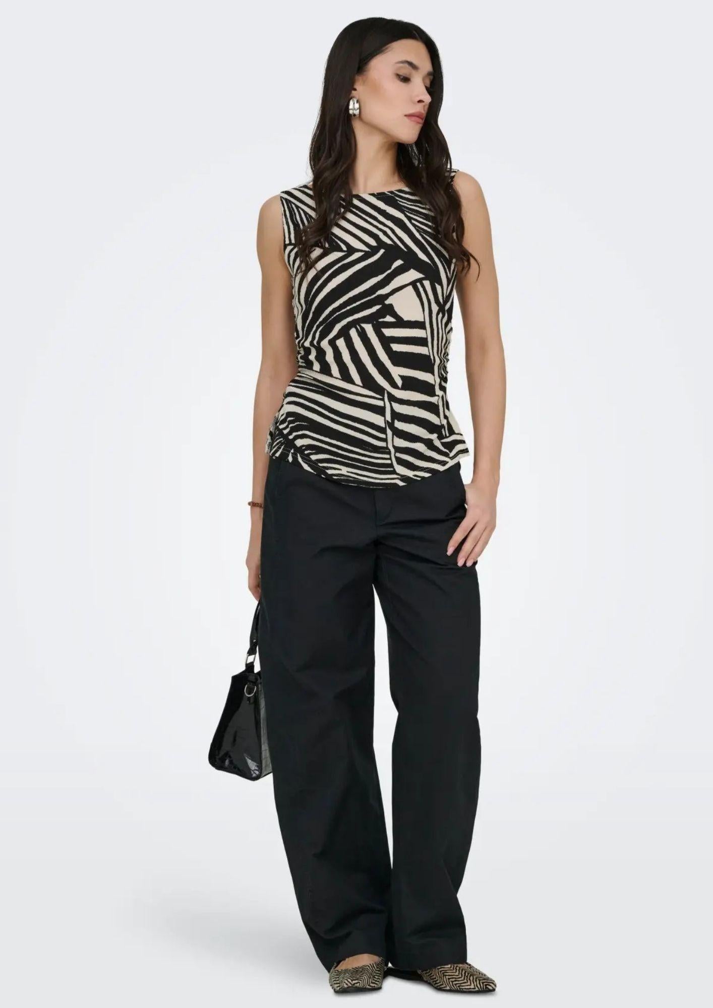 Jacqueline De Yong Pantalone Donna Nero 15367918 Black JACQUELINE DE YONG 