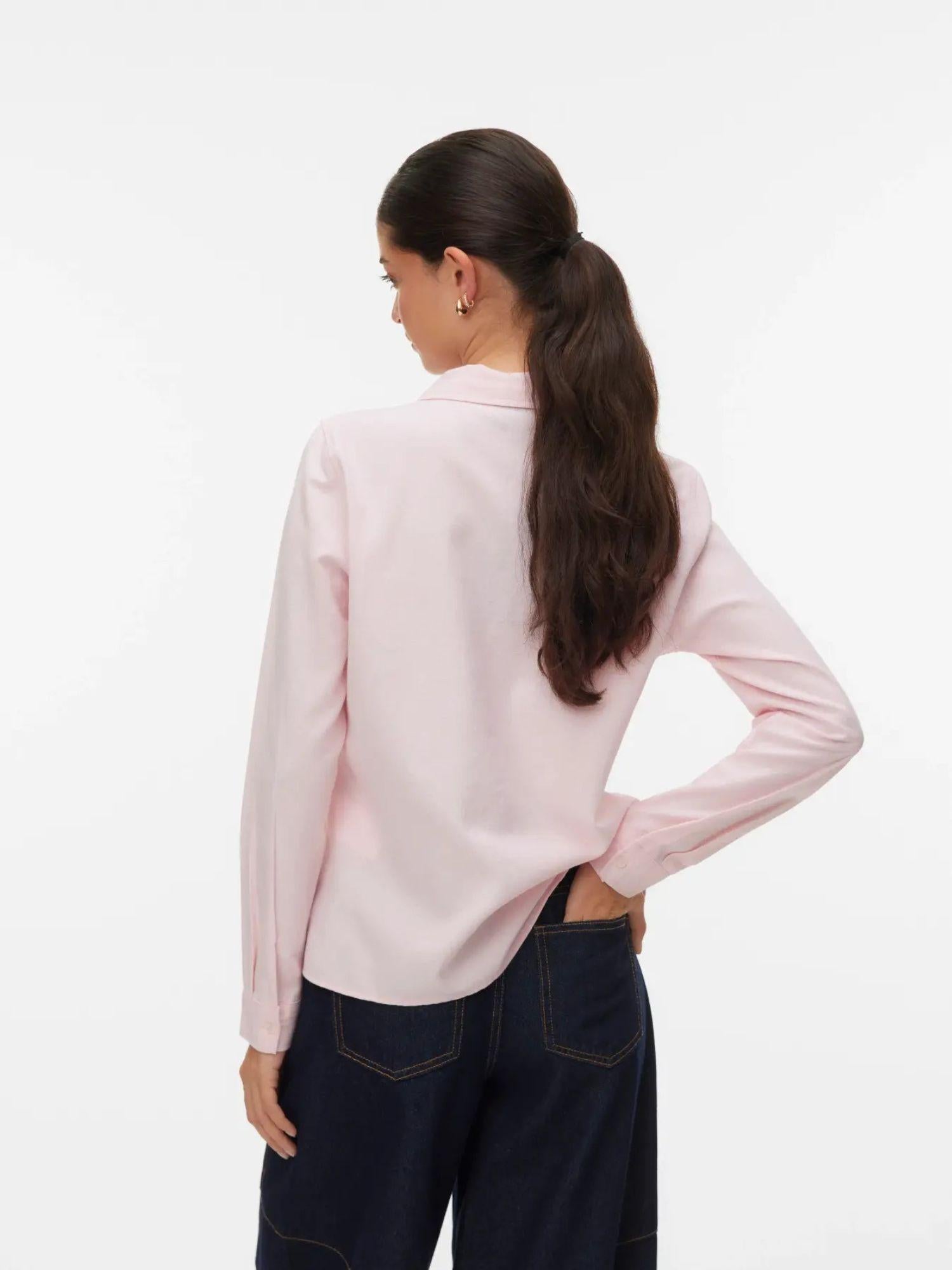 Vero Moda Camicia Donna Oxford Rosa Vmlauren 10344895 Pink-A-Boo VERO MODA 