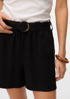 Vero Moda Bermuda Donna Fleur Nero Denim<BR/> 10326074 Black Denim VERO MODA 
