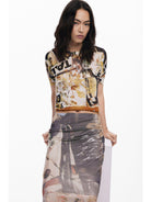 Desigual Gonna in tulle collage Donna 25WWFK05 2002 DESIGUAL 