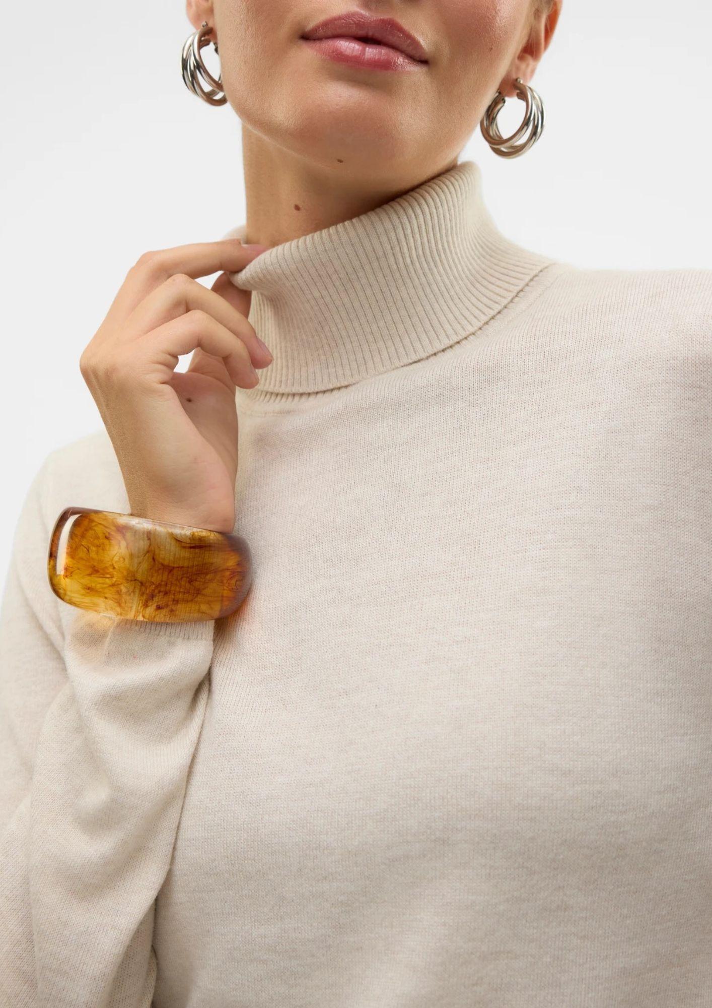 Vero Moda Pullover Donna Iris Beige Chiaro 10320450 Birch W. MELANGE VERO MODA 