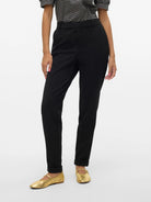 Vero Moda VMMAYA Vita media Pantaloni Donna Nero 10225280 Black VERO MODA 